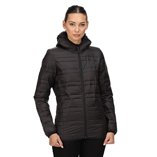 Regatta Damen Professional Women's Firedown Insulated Packaway Jacket Pack it Regenjacke, Schwarz (Schwarz), 38 von Regatta