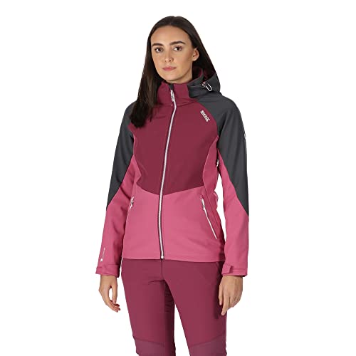 Regatta Damen Softshelljacke DeSoto VIII SlGry/AmarHz grau/pink/weinrot - 42 von Regatta