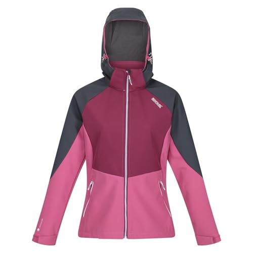 Regatta Damen Softshelljacke DeSoto VIII grau/pink/weinrot - 36 von Regatta