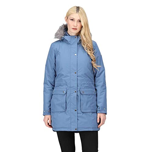 Regatta Damen Voltera Parka, isoliert wasserdichte Jacke, Slate Blue, 36 Regatta Damen Voltera Parka, isoliert wasserdichte Jacke, Slate Blue, 36 von Regatta