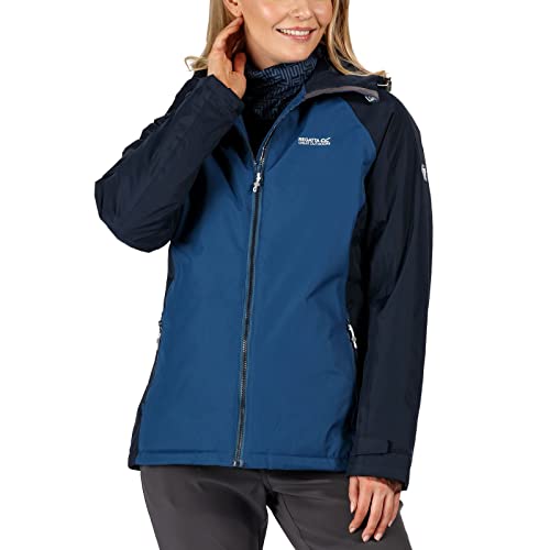 Regatta Damen Voltera Protect Waterproof Taped Seams Heated Hooded Jacket Jacke, Blauopal/Marineblau, 42 von Regatta