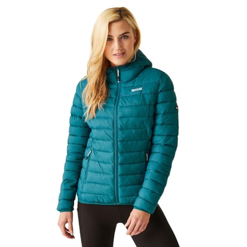 Regatta Damen Wattierte isolierte Jacke mit Kapuze Gepolsterter Mantel, Marokkanisches Blau (Bleached Aqua), 40 von Regatta