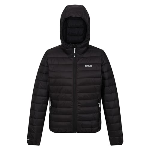 Regatta Damen Wattierte isolierte Jacke mit Kapuze Gepolsterter Mantel, Schwarz, 40 von Regatta