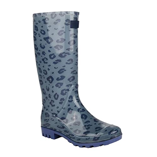 Regatta Damen Wenlock Gummistiefel PVC Wasserdicht Eva Fußbett Walking Gummistiefel Regen, Ice Grey Slate Blue, 41 EU von Regatta