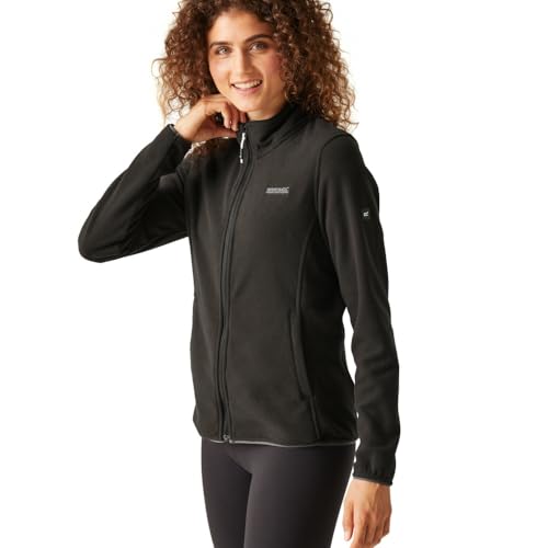 Regatta Damen Women's Clemance Iv Full Zip Fleece Jacket Fleecejacke, Schwarz, XS von Regatta