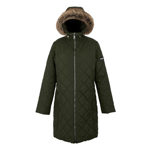 Regatta Damen Women's Fritha Iii Insulated Parka Jacket Wattierte Jacke, Dunkles kaki, 34 von Regatta