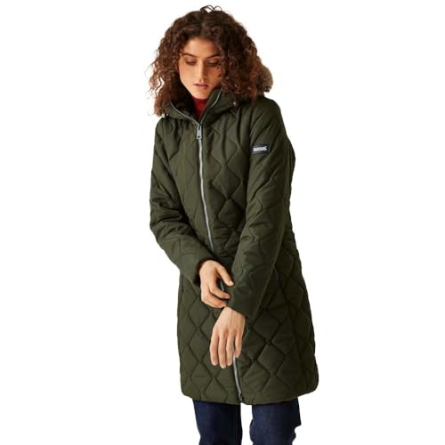 Regatta Damen Women's Fritha Iii Insulated Parka Jacket Wattierte Jacke, Dunkles kaki, 38 von Regatta