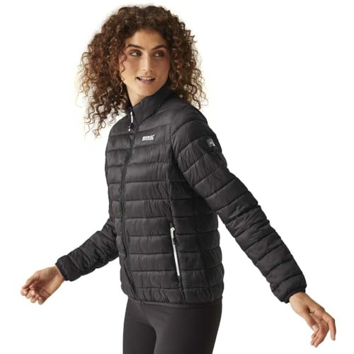 Regatta Damen Women's Insulated Jacket Hillpack II Leichter wattierter Mantel mit durchgehendem Reißverschluss, Black, 34 von Regatta