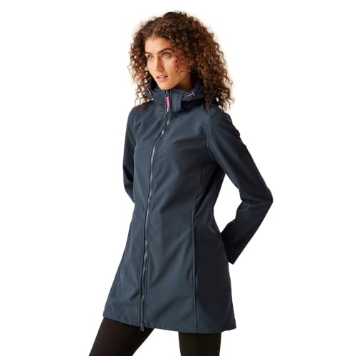 Regatta Damen Women's Jacket Carisbrooke Longline Softshell-Jacke, Marineblau (Flamingo-Rosa), 44 von Regatta