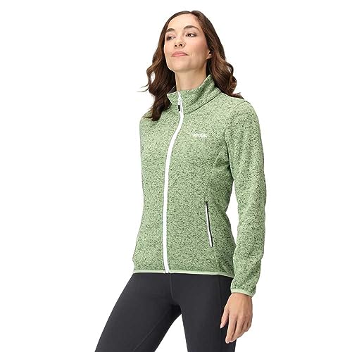 Regatta Damen Women's Newhill Full Zip Fleece Jacket Fleecejacke, QuiGrn (SlGr), 46 von Regatta
