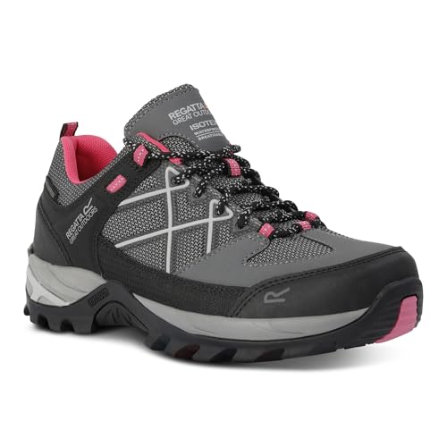 Regatta Damen Women's Samaris Iii Low Walking Shoes Wanderschuh, Dark Steel Pink Potion, 41 EU von Regatta