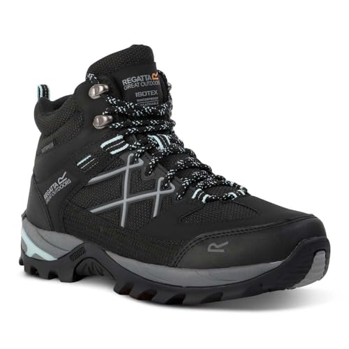 Regatta Damen Women's Samaris Iii Walking Boots Wanderstiefel, Schwarz gebleichtes Aquamarin, 41 EU von Regatta