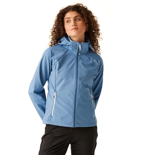 Regatta Damen Women's Softshell Jacket Bourda Softshelljacke mit durchgehendem Reißverschluss, blau, 40 von Regatta