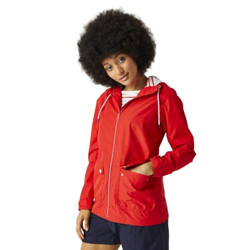 Regatta Damen Women's Waterproof Jacket Bayletta Regenmantel mit durchgehendem Reißverschluss und Kapuze, HighRiskRed, 38 Regatta Damen Women's Waterproof Jacket Bayletta Regenmantel mit durchgehendem Reißverschluss und Kapuze, HighRiskRed, 38 von Regatta