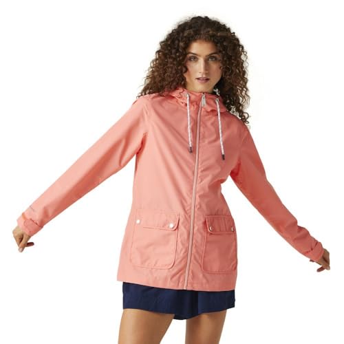 Regatta Damen Women's Waterproof Jacket Bayletta Regenmantel mit durchgehendem Reißverschluss und Kapuze, Shell Pink, 36 von Regatta