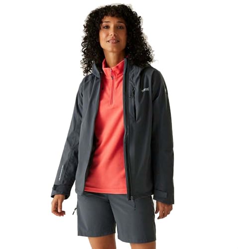 Regatta Damen Womens Birchdale Outdoor Active Jackets Waterproof Shell Regenmantel, grau, 50 von Regatta