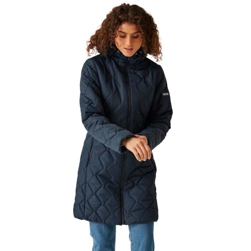 Regatta Damen Womens Fritha Iii Longline Full Zip Padded Jacket Gepolsterter Parka-Mantel, Navy, 44 Regatta Damen Womens Fritha Iii Longline Full Zip Padded Jacket Gepolsterter Parka-Mantel, Navy, 44 von Regatta