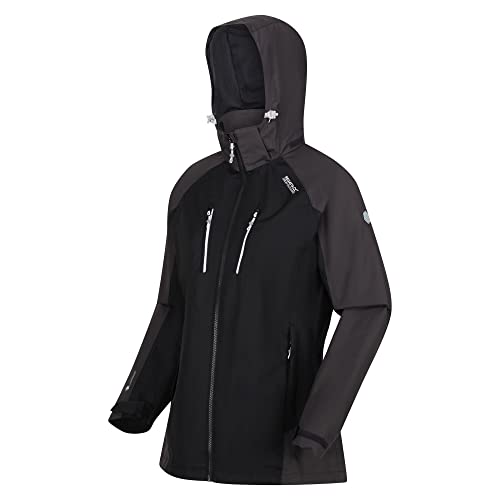 Regatta Damen Ws Calderdale Iv Jacke, Schwarz/Asche, 34 von Regatta