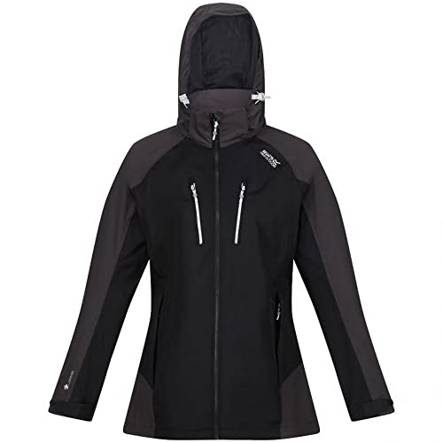 Regatta Damen Ws Calderdale Iv Jacke, Schwarz/Asche, 38 von Regatta