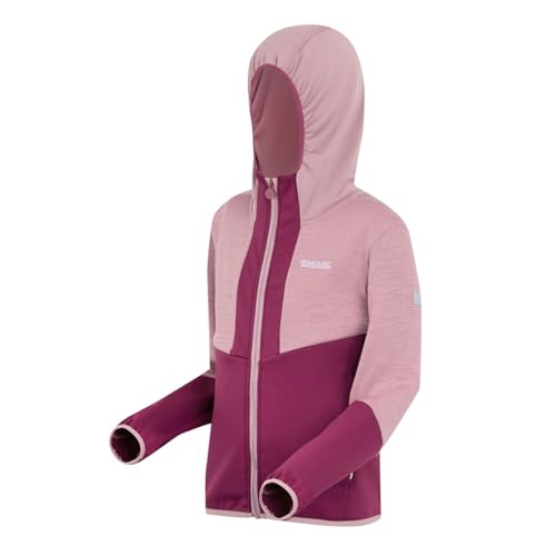 Regatta Dissolver X Strickfleecejacke für Kinder mit Kapuze, Farbe:Rosa, Kinder Größen:152 von Regatta