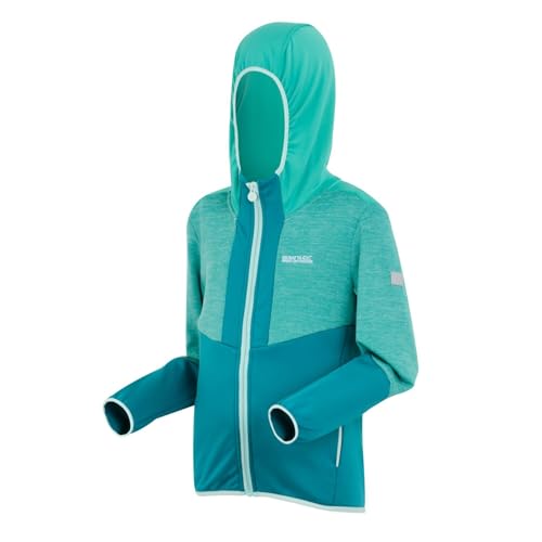 Regatta Dissolver X Strickfleecejacke für Kinder mit Kapuze, Farbe:Türkis, Kinder Größen:128 von Regatta