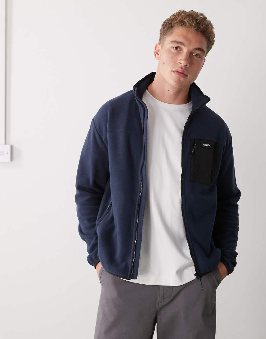 Regatta - Frankie - Fleece-Jacke in Blau mit Reißverschluss-Marineblau von Regatta