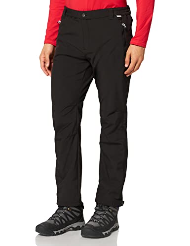 Regatta Great Outdoors Herren Adventure Tech Softshell Hose Geo II, Langes Bein (38in) (Schwarz) von Regatta