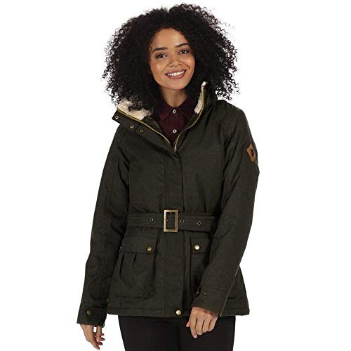 Regatta Great Outdoors wämedämmende Damenjacke Laurissa mit Wolleffekt (40 DE/UK14) (Dunkles Khaki) von Regatta
