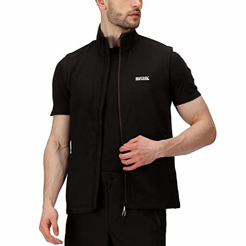 Regatta Herren Bradwell Ii' Full Zip Wind Resistant Softshell Gilet Bodywarmers, Schwarz, S EU von Regatta