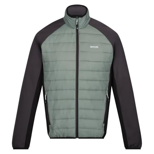 Regatta Herren Hybrid-Jacke mit durchgehendem Reißverschluss Gepolsterter Mantel, Jasgrn/Fldgr, M von Regatta