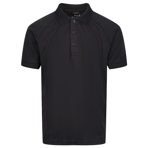 Regatta Herren Coolweave-Regular Fit Uni Polo Short Sleeve Polo Shirt, Schwarz, XXXL von Regatta