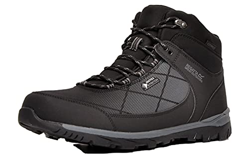 Regatta Herren Highton STR Mid Walking Shoe, Black/Ash, 39 EU von Regatta