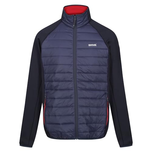 Regatta Herren Hybrid-Jacke mit durchgehendem Reißverschluss Gepolsterter Mantel, Marineblau (DngrRD), S von Regatta
