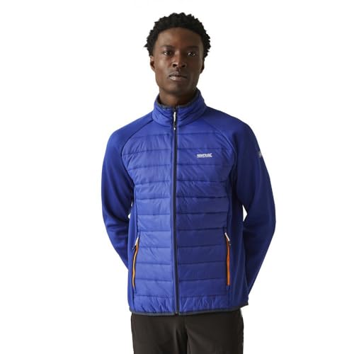 Regatta Herren Hybrid Padded Full Zip Jacket Gefütterter Mantel, New Royal(Persimmon), S von Regatta