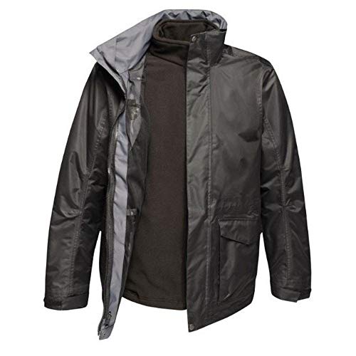 Regatta Herren Jacke Benson III mit Kapuze (M) (Schwarz) von Regatta