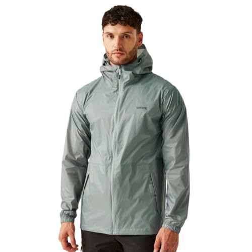 Regatta Herren Jacke Funktionsjacke Outdoorjacke Regenjacke Pack It III, Farbe:Blaugrau, Artikel:-R6B Glacier, Größe:L von Regatta