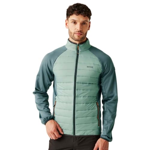 Regatta Herren Jacke Outdoorjacke Clumber IV Hybrid, Farbe:Grün, Artikel:-HU9 Glacier/Stormy Weather, Größe:L von Regatta