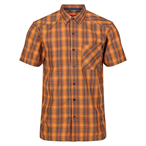 Regatta Herren Kalambo Vi T-Shirt, Flamme Orange kariert, L von Regatta