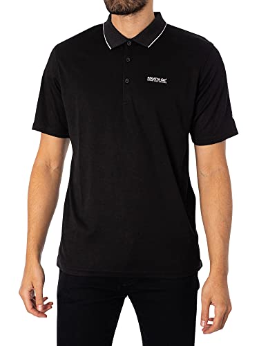 Regatta Herren Maverick V Moisture Wicking gewelltes Polo-Hemd - Schwarz - L von Regatta