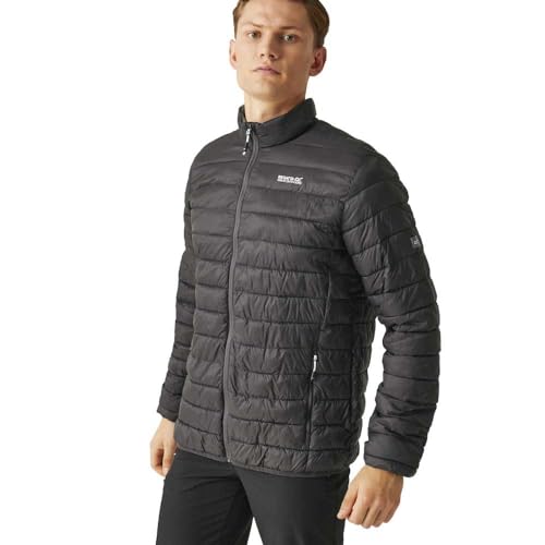 Regatta Herren Men's Insulated Jacket HillPack II Packaway Wattierte Jacke durchgehendem Reißverschluss, Ash, 3XL von Regatta