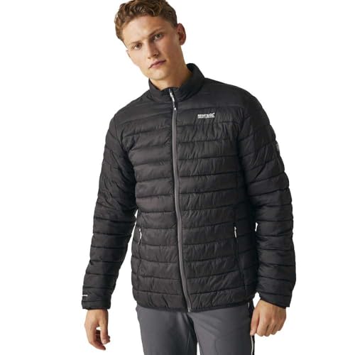 Regatta Herren Men's Insulated Jacket HillPack II Packaway Wattierte Jacke durchgehendem Reißverschluss, Black, S Regatta Herren Men's Insulated Jacket HillPack II Packaway Wattierte Jacke durchgehendem Reißverschluss, Black, S von Regatta