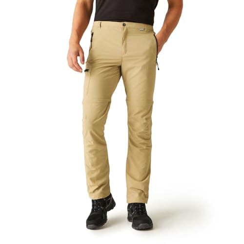Regatta Herren Men's Leesville II Zip Off Walking Trousers Wanderhose, Oat, 32W von Regatta