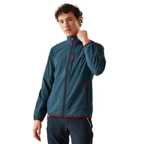 Regatta Herren Men's Packaway Jacket Prestfield Leichte Herrenjacke mit durchgehendem Reißverschluss, Moonlight Denim (Danger Red), L von Regatta