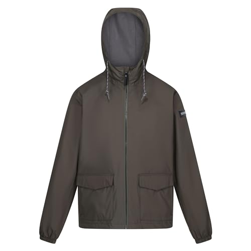 Regatta Herren Men's Waterproof Jacket Bayano Kapuzenjacke mit durchgehendem Reißverschluss, Dunkles kaki, XXL von Regatta