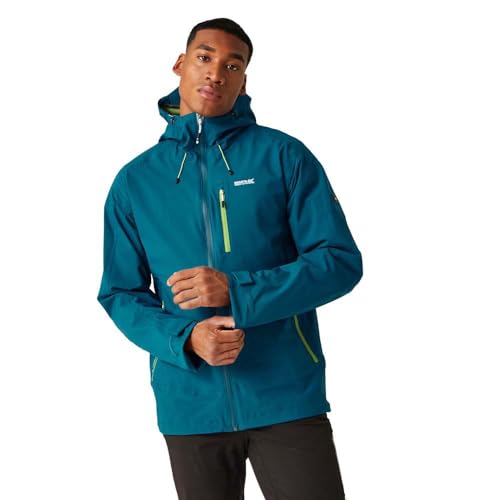 Regatta Herren Men's Waterproof Jacket Okara Jacke, Durchgehender Reißverschluss, wasserdicht, atmungsaktiv, türkis, XL Regatta Herren Men's Waterproof Jacket Okara Jacke, Durchgehender Reißverschluss, wasserdicht, atmungsaktiv, türkis, XL von Regatta