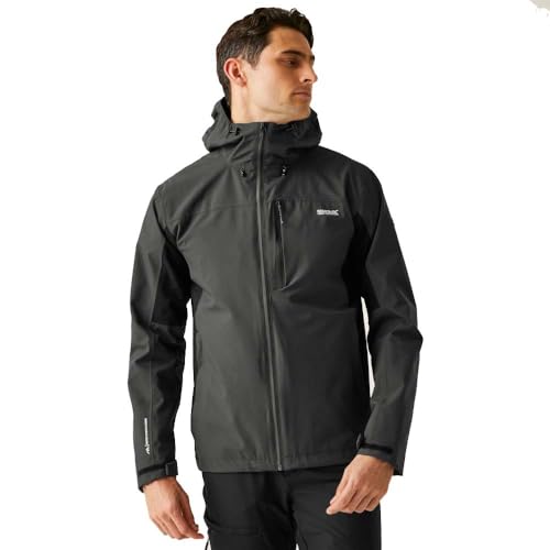 Regatta Herren Mens Birchdale Outdoor Active Jackets Waterproof Shell Regenmantel, grau, 3XL von Regatta