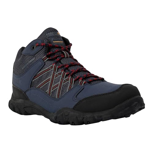 Regatta Herren Mens Edgepoint Hydropel Mid Height Walking Boots Niedrige Wanderschuhe, blau, 44 EU von Regatta
