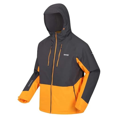 Regatta Herren Mens Highton Stretch Iii Waterproof Jacket wasserdichte Jacke, Ash/OrangPep, L von Regatta