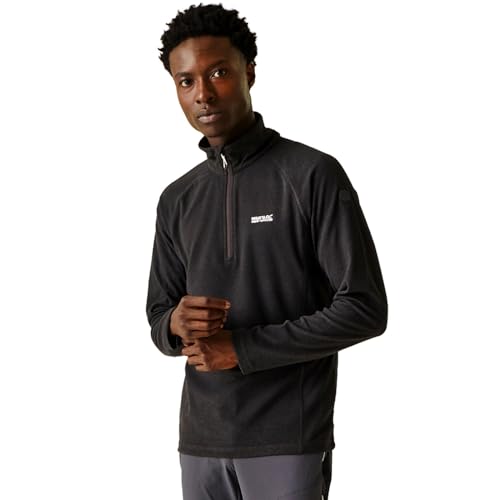 Regatta Montes Herren Fleece mit Mini-Streifen, Microfleece, Reißverschluss am Hals XXL asche von Regatta