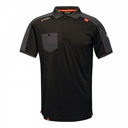 Regatta Herren Poloshirt Offensive, feuchtigkeitstransportierend (3XL) (Schwarz) von Regatta